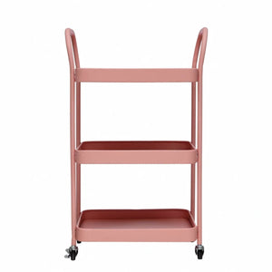 Pink Metal Cart on Casters