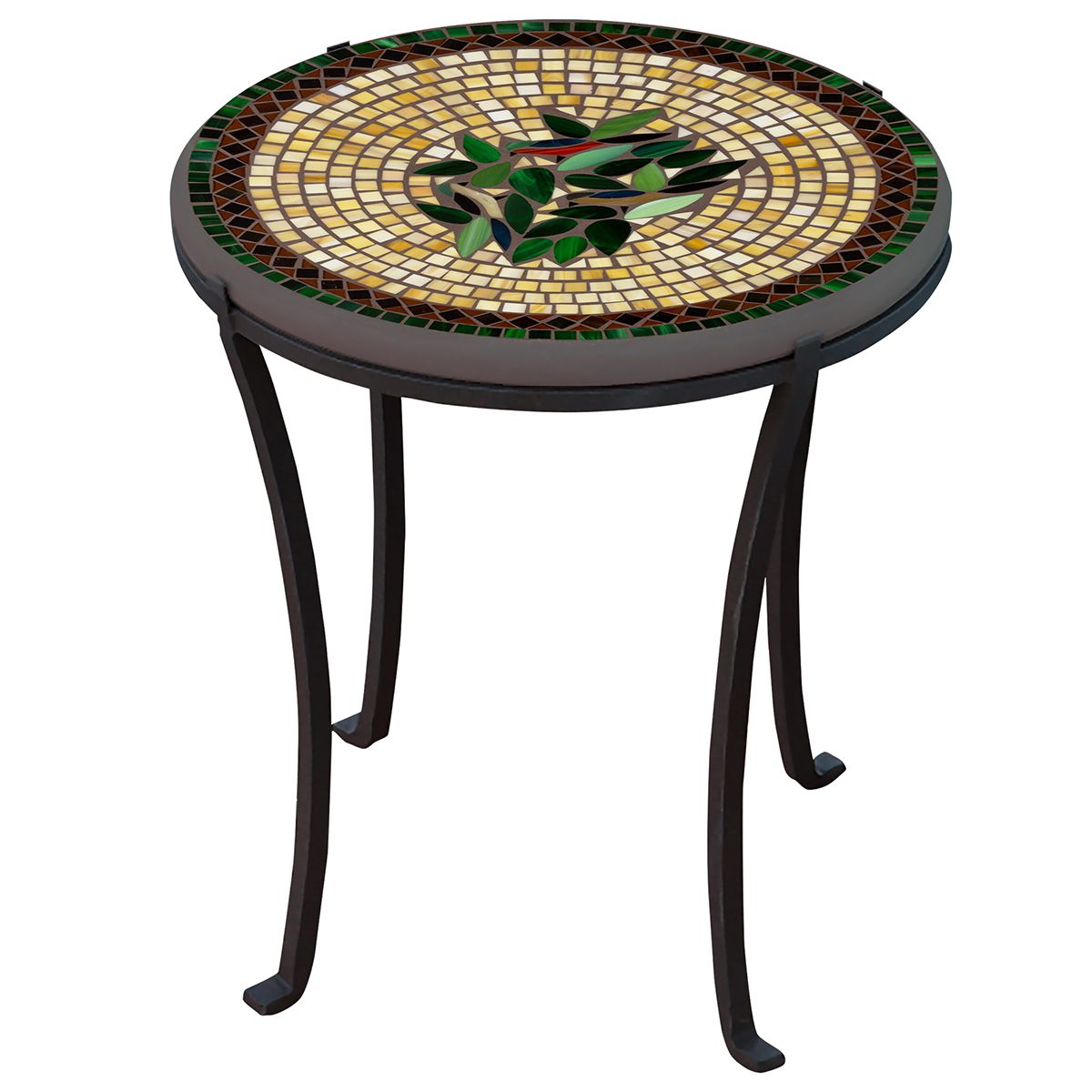 Finch Mosaic Chaise Table-Iron Accents