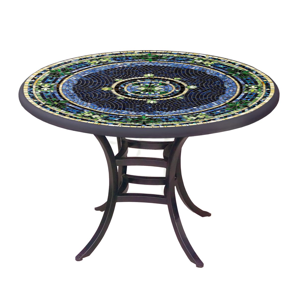 Lake Como Mosaic Patio Table-Iron Accents