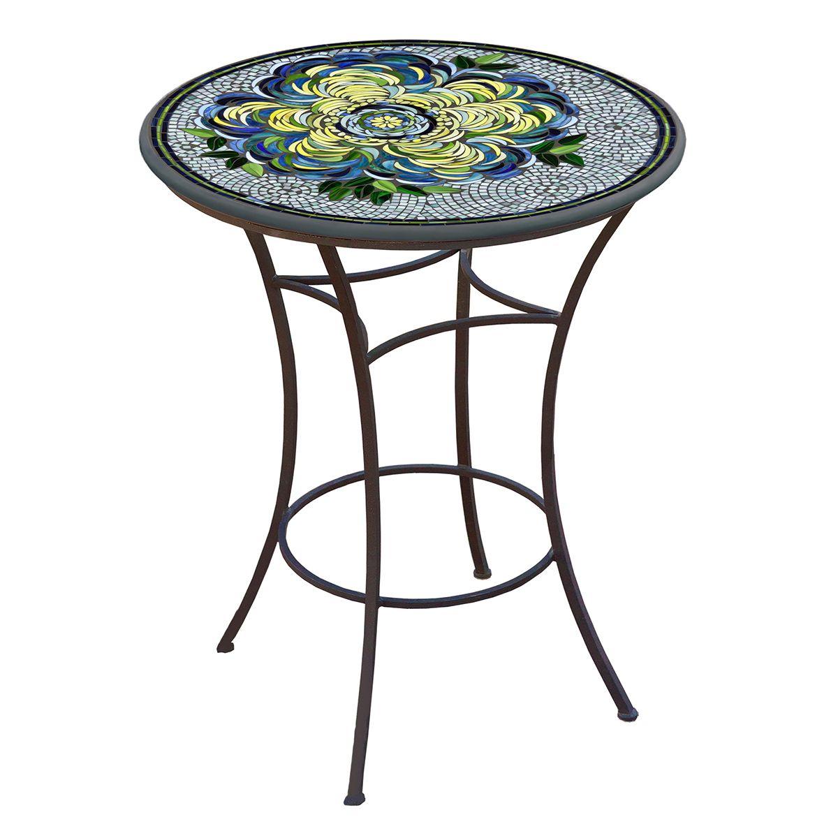 Giovella Mosaic High Dining Table-Iron Accents