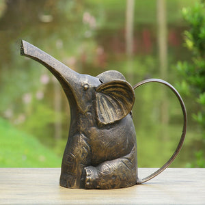 Elephant Watering Can-Iron Accents