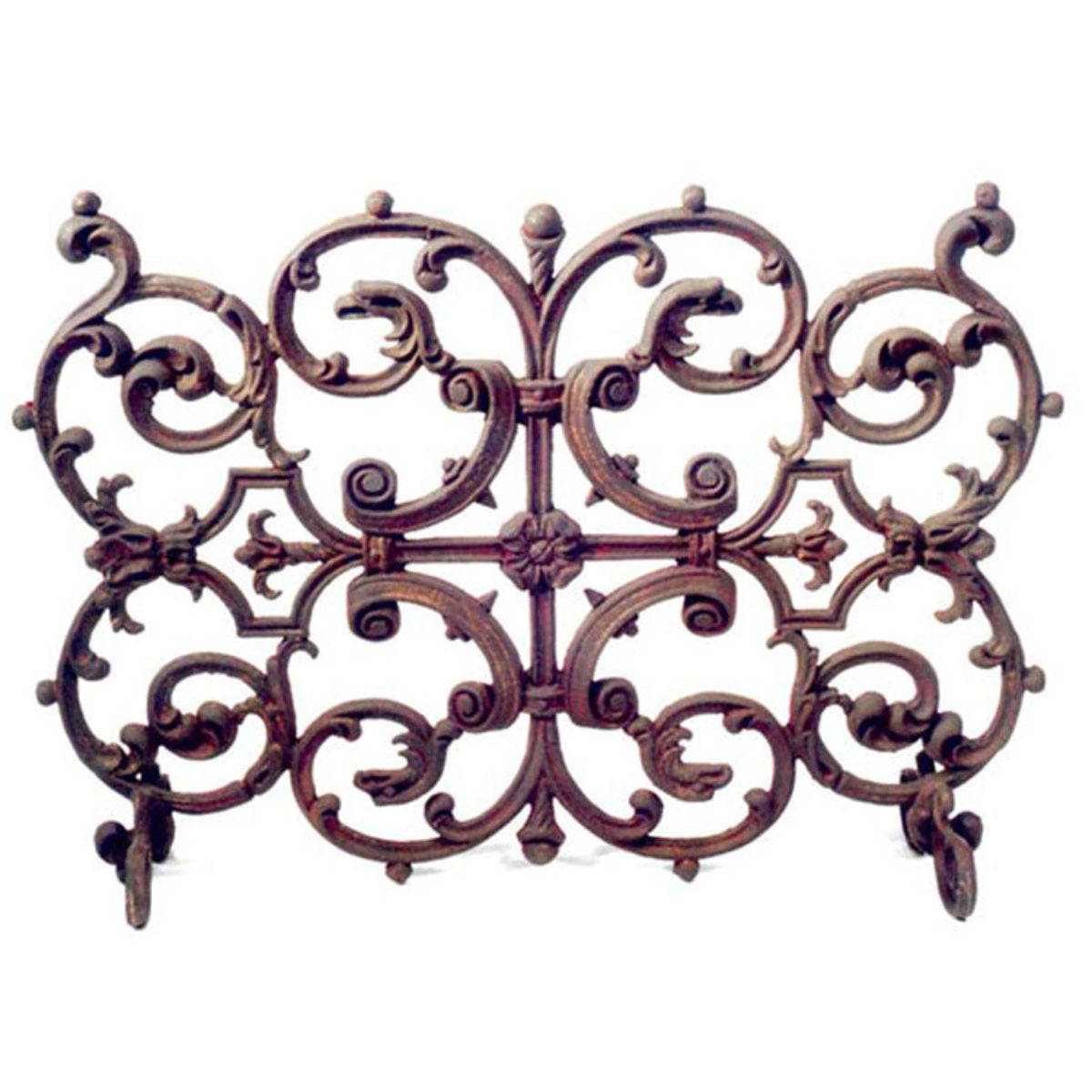 Esplanade French Fireplace Screen-Iron Accents