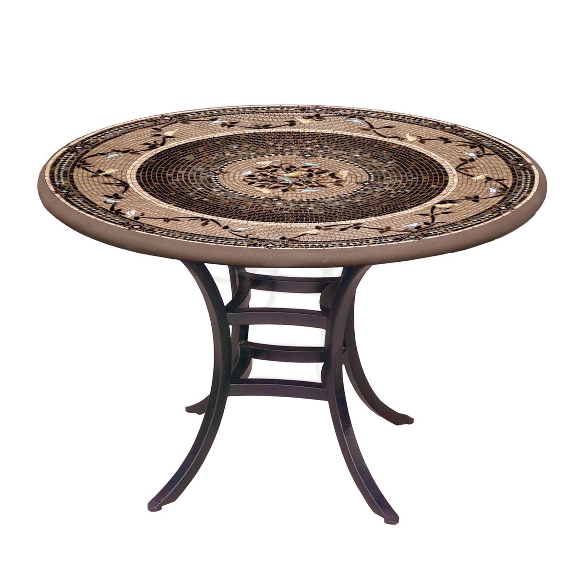 Provence Mosaic Patio Table-Iron Accents