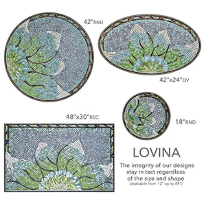 Lovina Mosaic Table Tops-Iron Accents