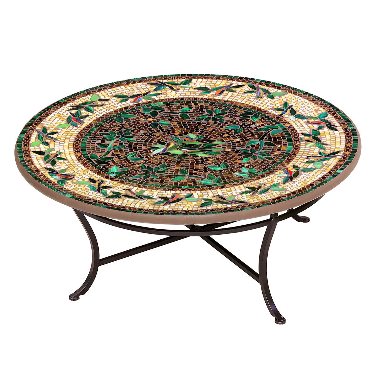 Finch Mosaic Coffee Table-Iron Accents