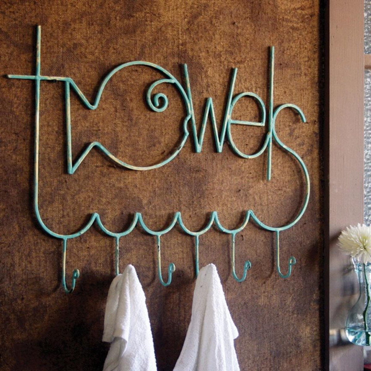 Fish Shaped Towel Rack-Wall | Iron Accents