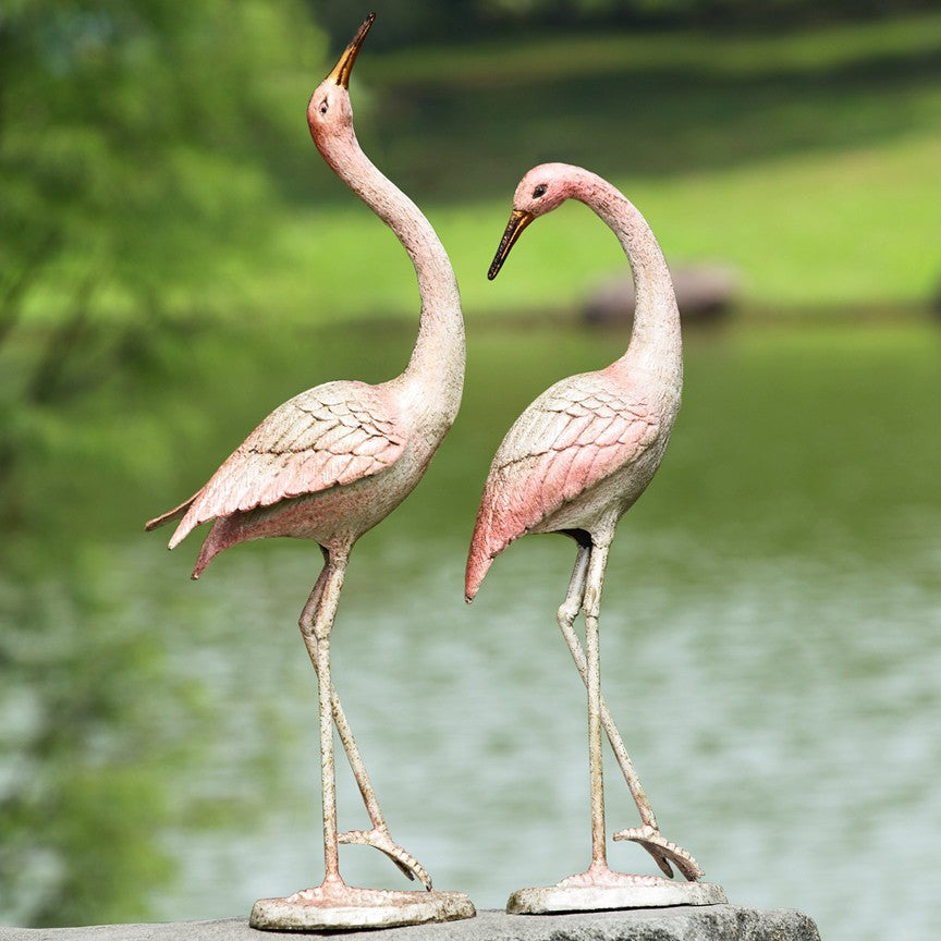Flamboyant Cranes (Set-2)-Iron Accents