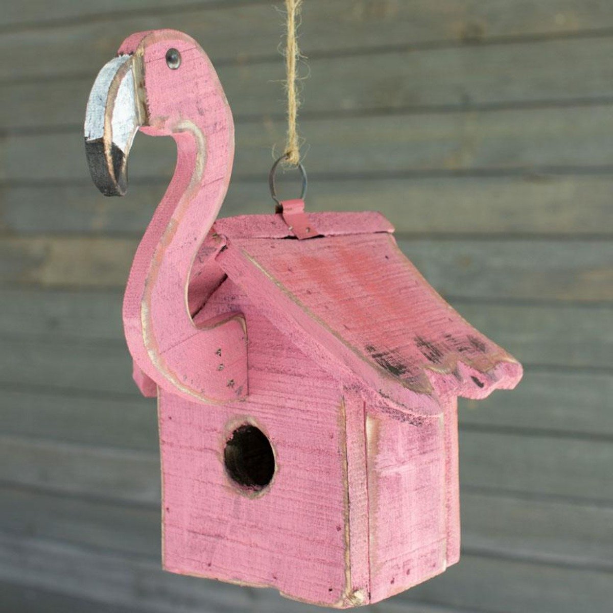 Flamingo Birdhouse-Garden | Iron Accents