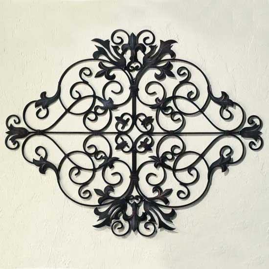 Fleur de Lis Wall Grill-Iron Accents