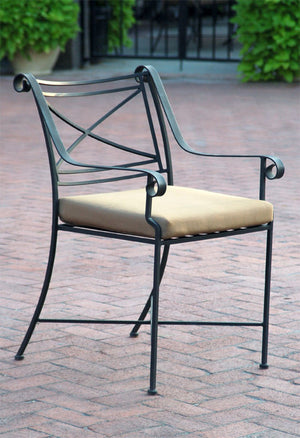 Florentine Arm Chair (Set-2)-Iron Accents
