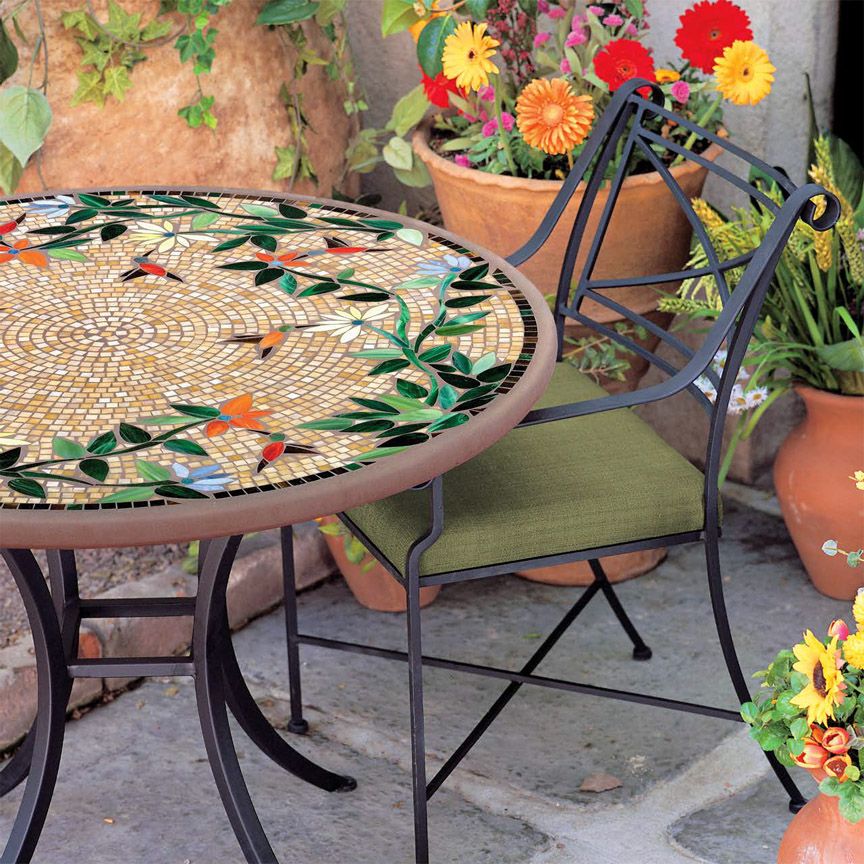 Florentine Arm Chair (Set-2)-Iron Accents