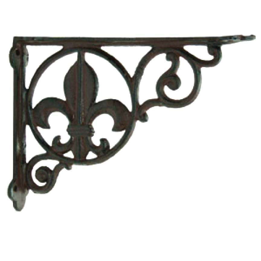 Fluer de Lis Corner Bracket-Iron Accents