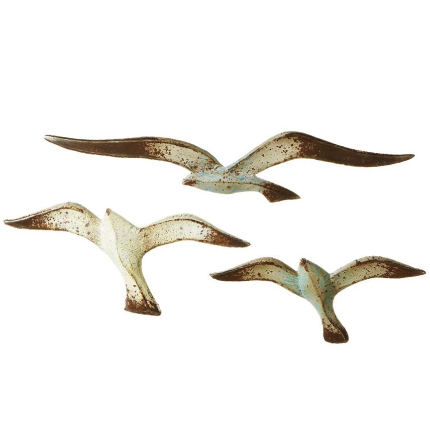 Seagull Decor (Set-3)-Iron Accents