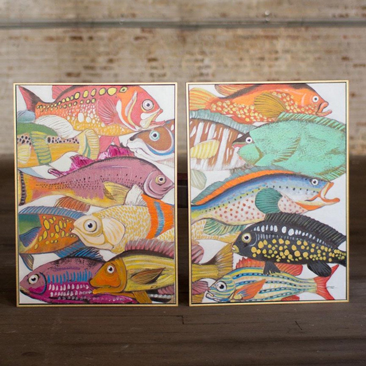 The Coral Current – Colorful Fish Oil Paintings