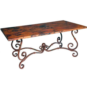 French Dining Table or Base for 72x44 or 84x44 Tops-Iron Accents
