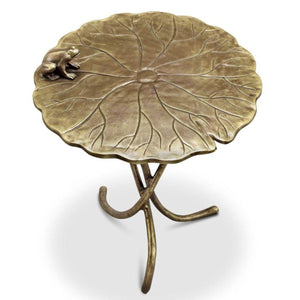 Frog and Dragonfly End Table-Decor | Iron Accents