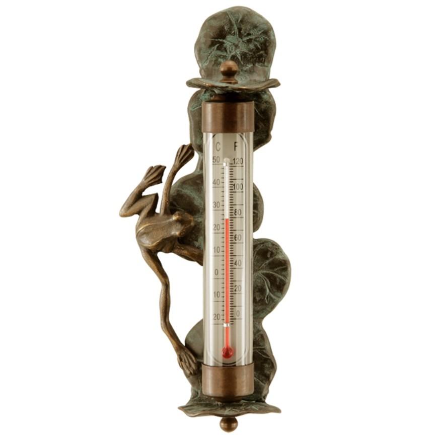 Frog Outdoor Thermometer-Garden | Iron Accents