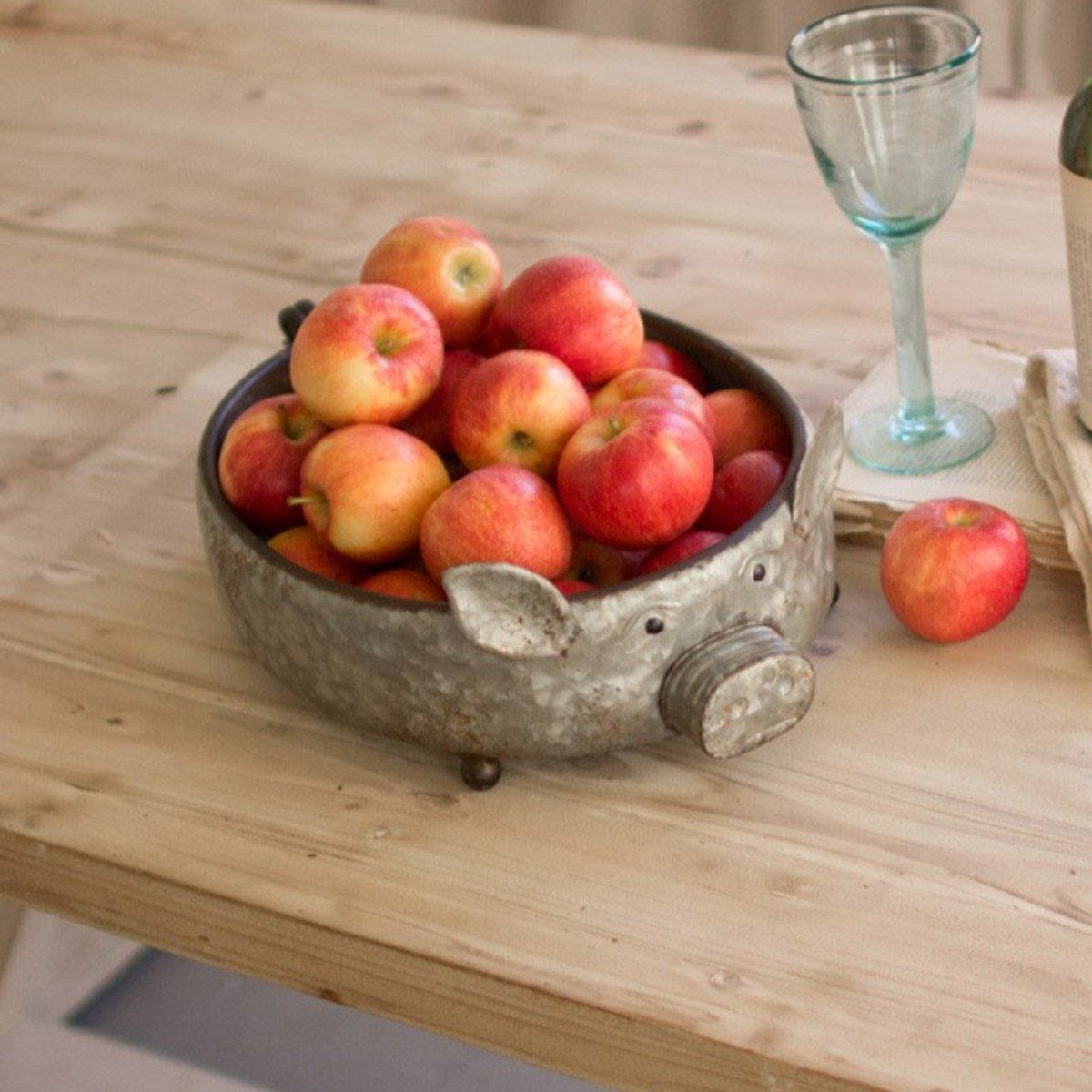 Galvanized Pig Planter-Garden | Iron Accents