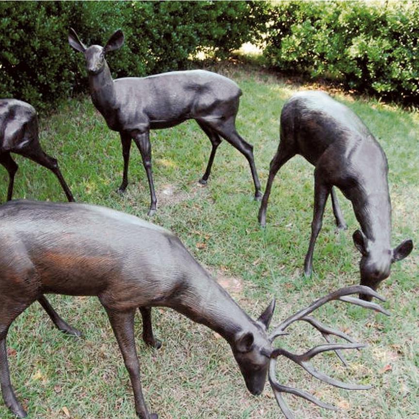 Garden Deer Statues (4-Styles)-Garden | Iron Accents