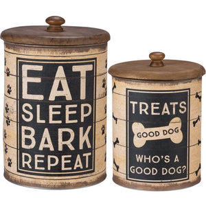 Good Dog Canister Set-Iron Accents
