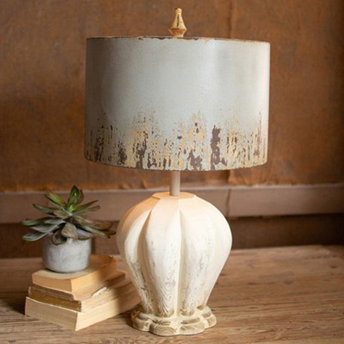 Greywash Table Lamp-Lighting | Iron Accents