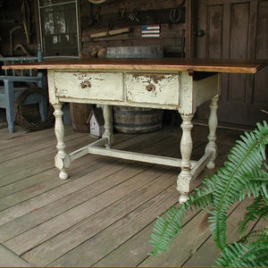 Wilmont Custom Kitchen Table-Iron Accents