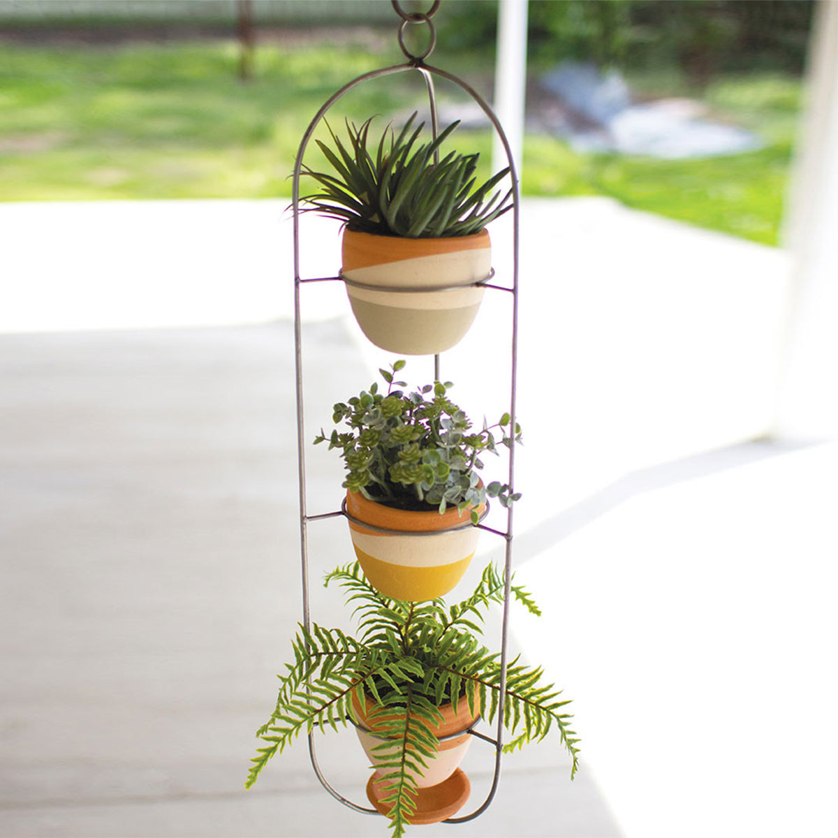 Hanging Clay Bowl Planters
