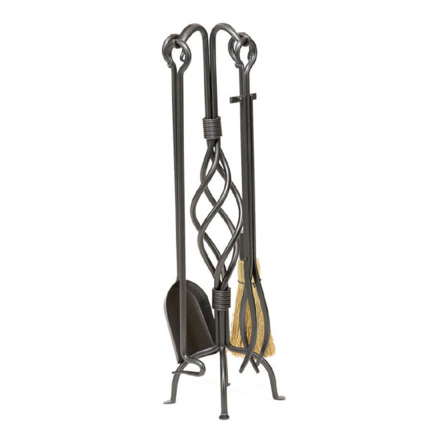 Helix Fireplace Tool Set-Iron Accents