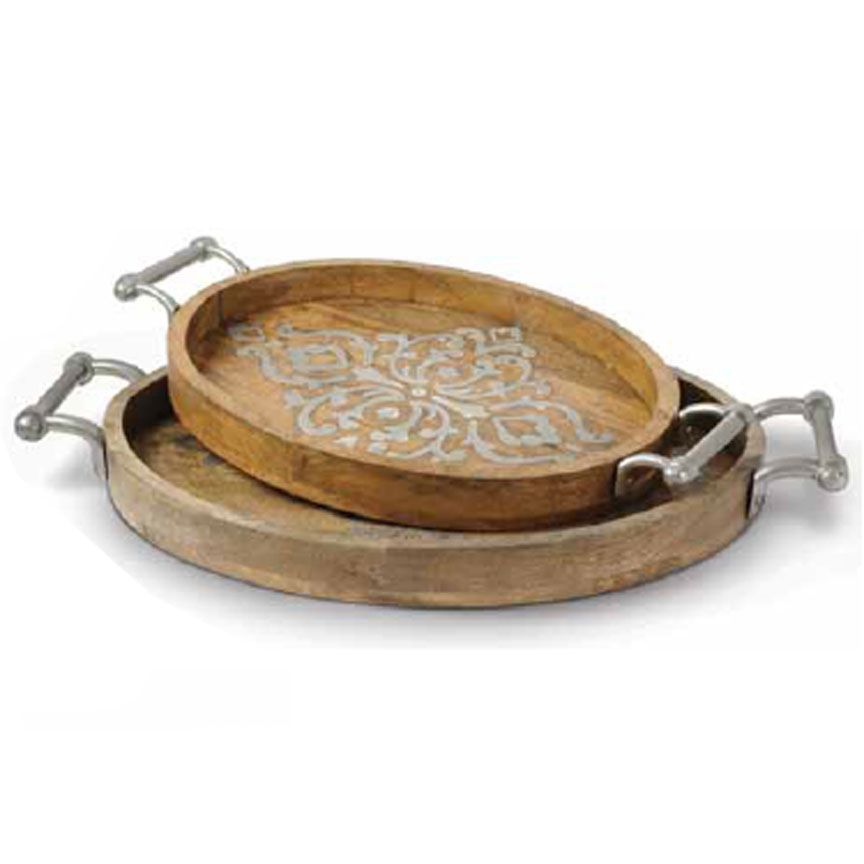 Heritage Oval Tray - Large - Iron Accents
