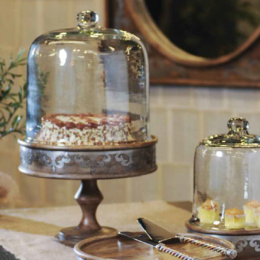 Heritage Cake Pedestal-Iron Accents