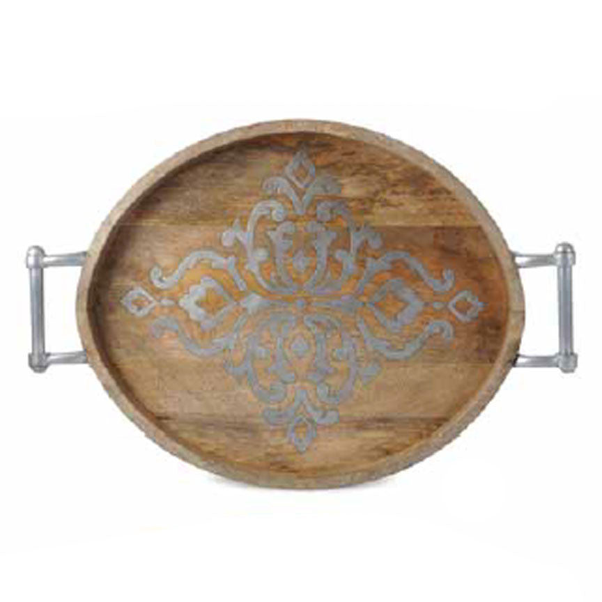Heritage Oval Tray - Large-Iron Accents