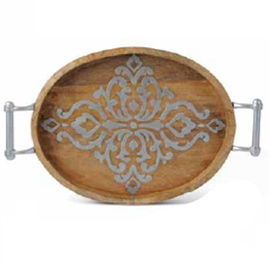 Heritage Oval Tray - Medium-Iron Accents