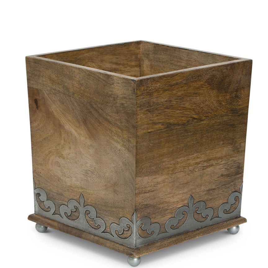 Heritage Wastebasket-Iron Accents