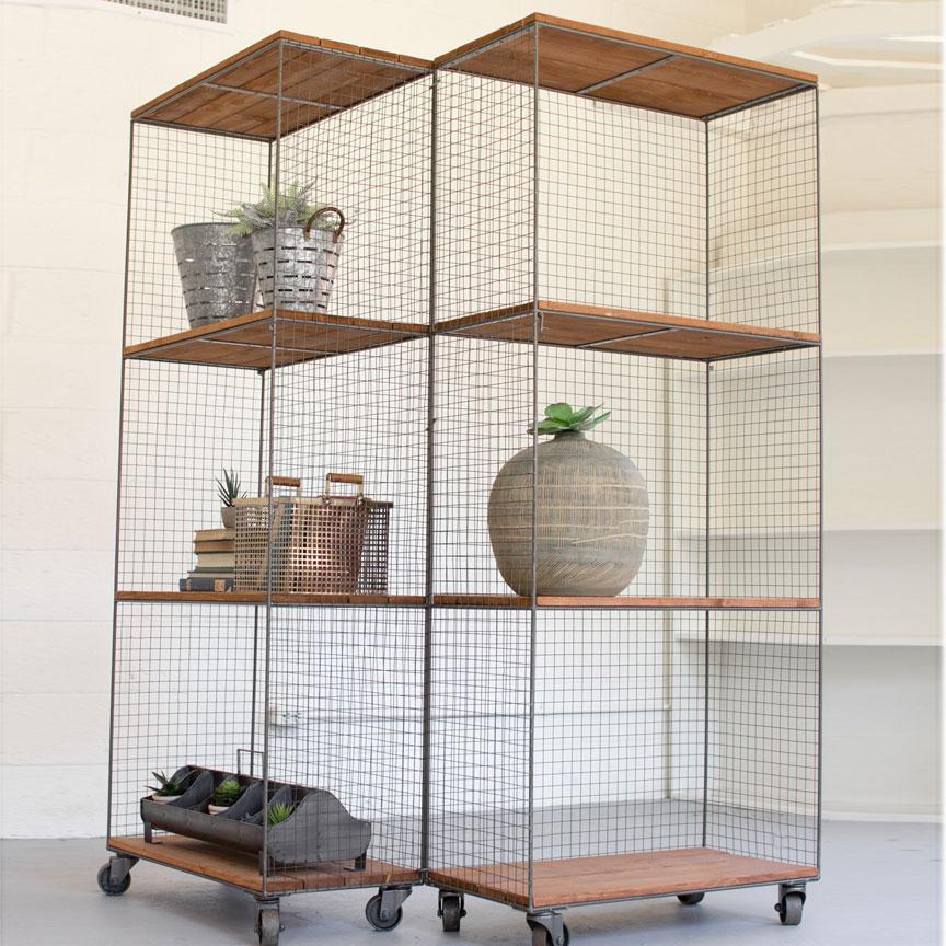 Hinged Shelving Units On Casters-Discontinued | Iron Accents
