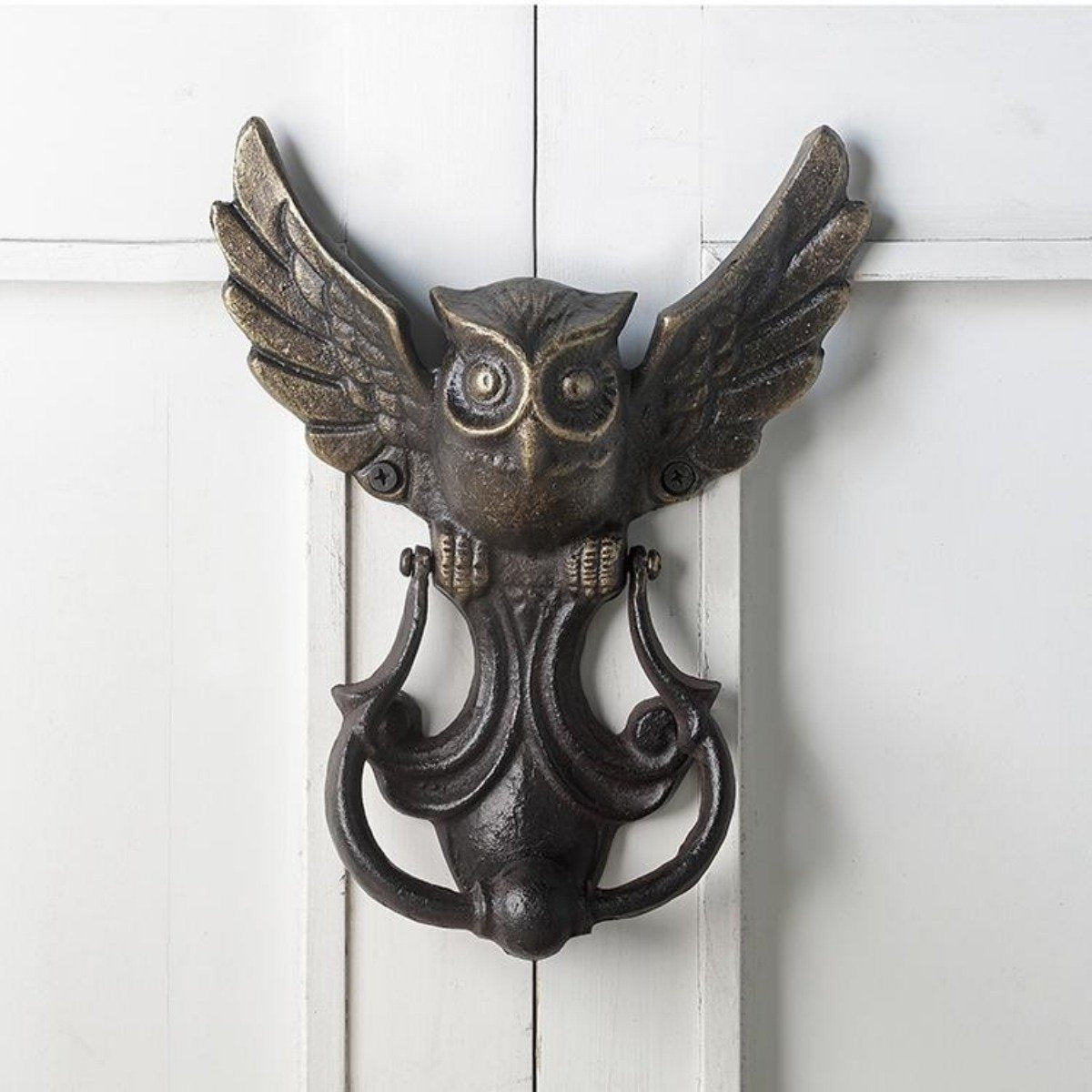 Hoot Owl Door Knocker-Garden | Iron Accents