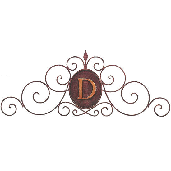 Horizontal Monogram Wall Grill-Iron Accents