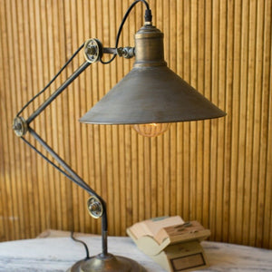 Industrial Scissor Table Lamp-Lighting | Iron Accents