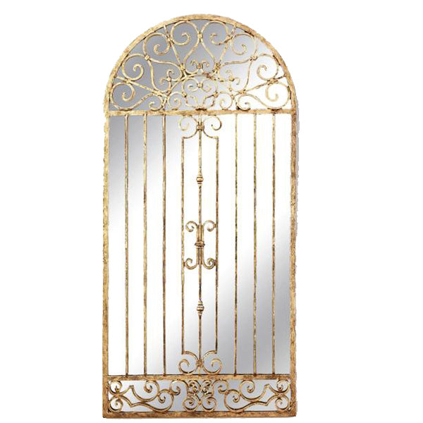Iron Garden Gate Mirror-Iron Accents