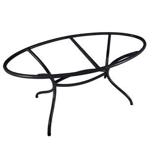 Italia Oval Dining Table / Base -72x44-Iron Accents