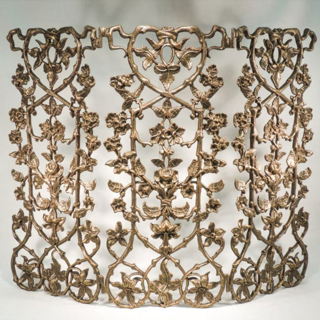 Jardiniere Fireplace Screen | Ornamental Floral Hearth Screen