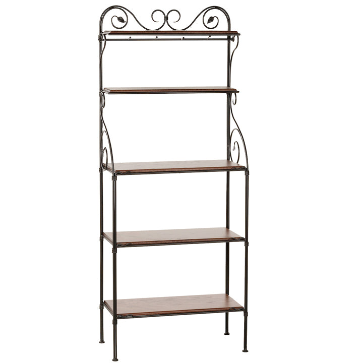Leaf Bakers Racks - 5 Tier-Iron Accents