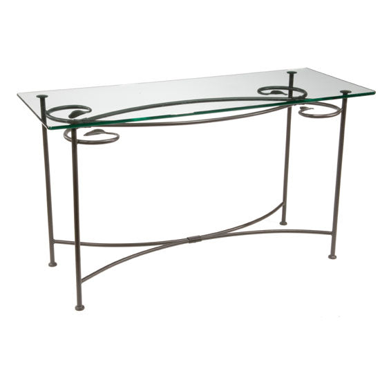 Leaf Console Table-Iron Accents