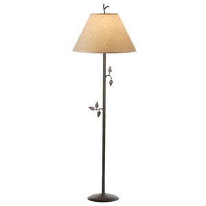 Leaf Forged Iron Floor Lamp-Iron Accents