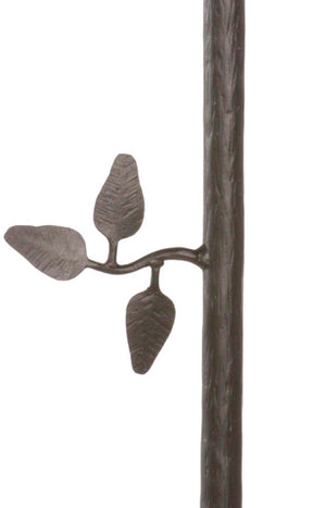 Leaf Forged Iron Floor Lamp-Iron Accents