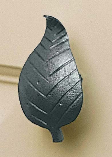 Leaf Hand Forged Iron Knob-Iron Accents