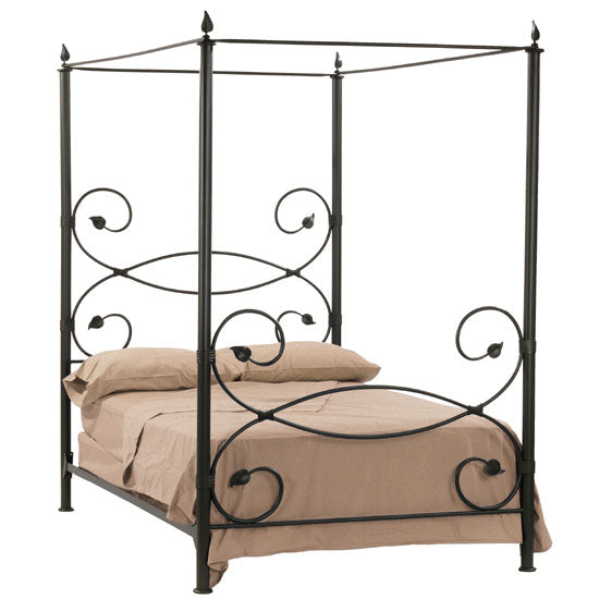 Leaf Iron Canopy Bed-Iron Accents