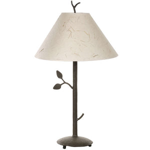Leaf Wrought Iron Table Lamp-Iron Accents