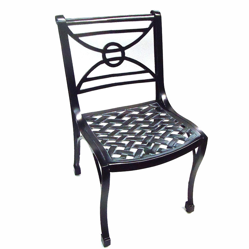 Leon Armless Chair (Set-2)-Iron Accents