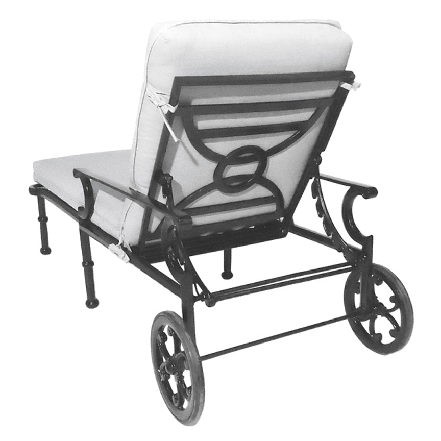 Leon Chaise Lounge-Iron Accents