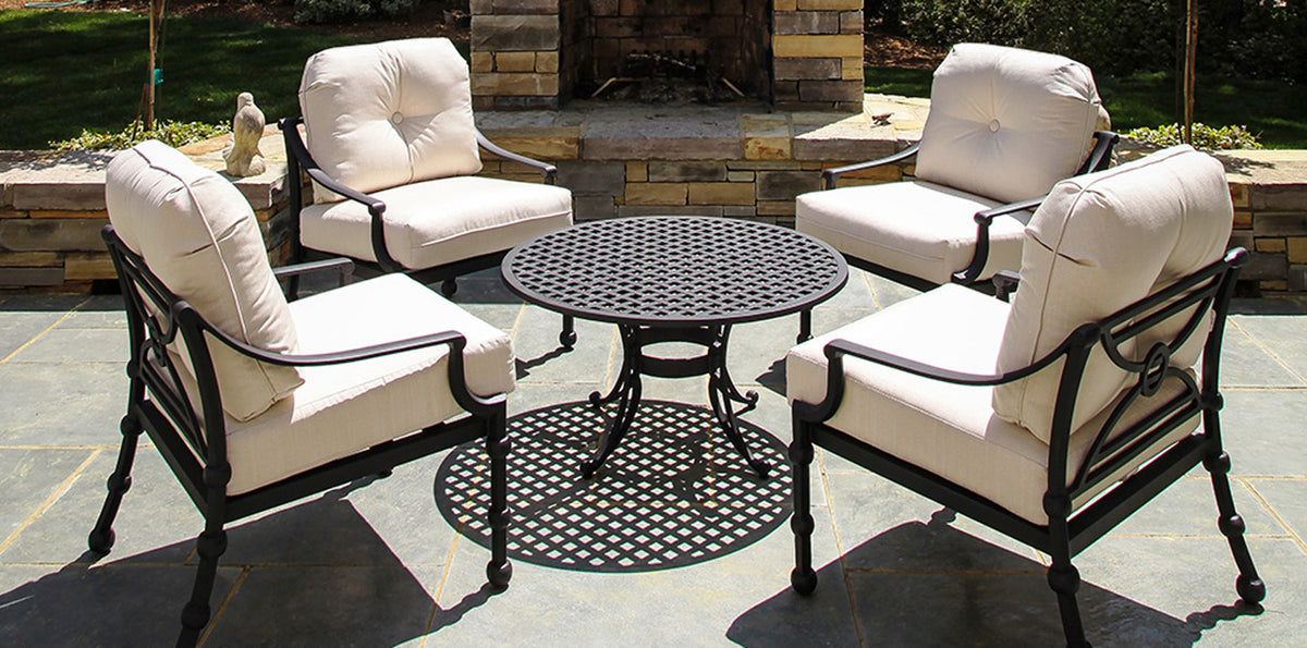 Leon Deep Seating Chair-Iron Accents